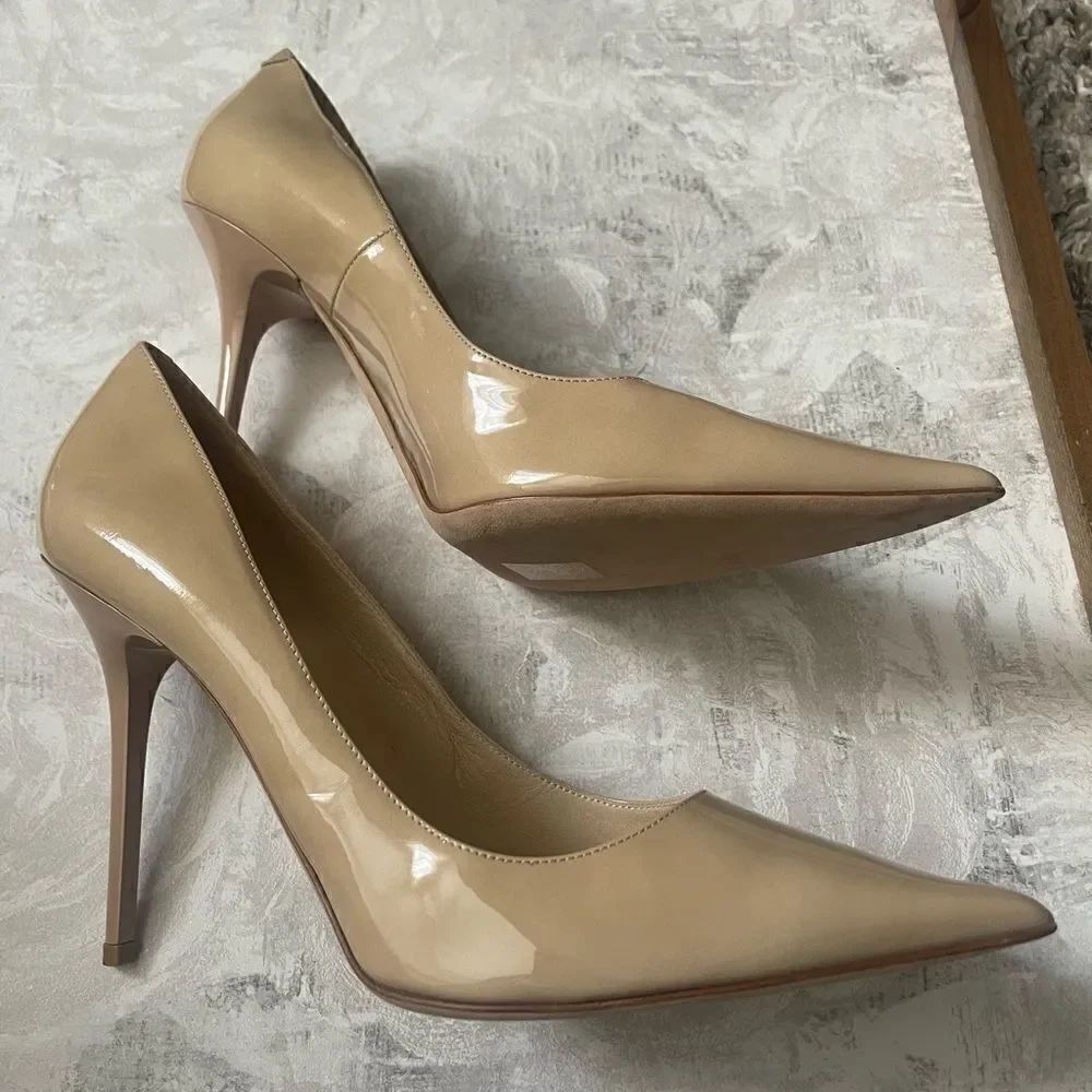 Jimmy Choo Nude Patent Leather Pumps SIZE 41